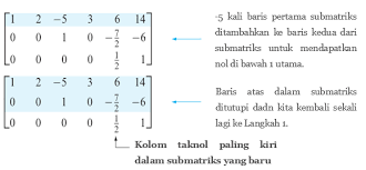 Ini dapat digunakan operasi eliminasi sebagai salah. Bentuk Eselon Baris Dan Eselon Baris Tereduksi