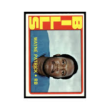 Wayne Patrick 1972 Topps #57 Buffalo Bills Football Card EX