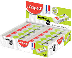Maped Gomme Technic 600 Boite De 20 Pieces Calipage