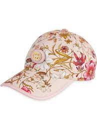 Gucci Logo Floral Baseball Cap Pink Floral Baseball Cap Flora Print Baseball Hats