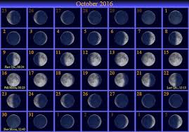 Get Printable Calendar October 2016 Moon Phases Calendar