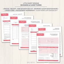 Photography Business Client Form Watch Me Grow Etsy Photography Business Photoshop Template Photography