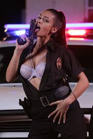 Dirty fake titted cop Katana Kombat lets a bandit fuck her horny twat -  pornxxy.com