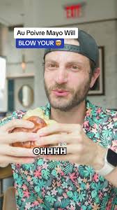 CRUNCH sent shivers down my spine #burger #cheeseburger #burgertok #nycfood  went to the new greywind drom dan kluger to try this monsyer burger with  rosemary chips and an au poivre sauce!