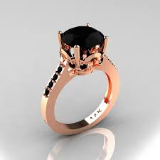 Find the most fantastic ideas here. Classic 14k Rose Gold 3 0 Carat Black Diamond Solitaire Wedding Ring R301 14krgbdd Art Masters Jewelry