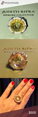 Sold Judith Ripka Canary Yellow Eclipse Ring Crystal Rings Stones And Crystals Judith Ripka