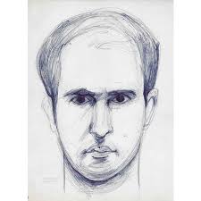 1950s Paul McCarron Portrait Drawing of a Man