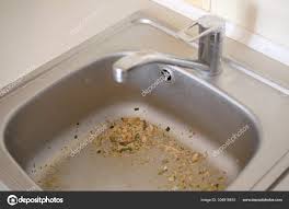 dirty clogging kitchen sink drain
