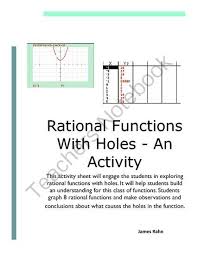Teachers Notebook Rational Function Algebra Quadratics