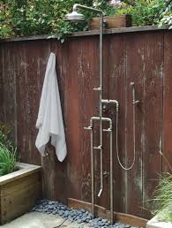 Shower Plumbing Kit Outdoor Shower Kit Outdoor Showers Designs Kit Deluxe Free Standing Outdoor Shower K Outdoor Shower Outdoor Shower Fixtures Outside Showers