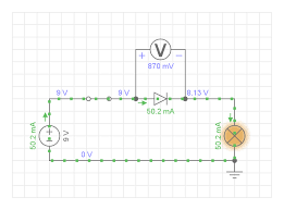 Dieser wird als offner zwischen aussenleiter und sofern man das licht fur die im bewegungsmelder eingestellte zeit unabhangig von bewegung oder. Dioden Im Gleichstromkreis