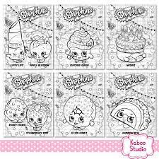 6 Shopkins Coloring Sheets Instant Download Pdf Birthday Party Coloring Activity Sheets Pa Shopkins Party Colorful Birthday Party Shopkins Birthday Party
