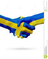 Cultural and historical connection between sweden and ukraine, cultural connection between vikings and cossacks. Flaggor Sverige Ukraina Lander Begrepp For Partnerskapkamratskaphandskakning Stock Illustrationer Illustration Av Hand Patriot 89961780