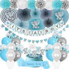 Another creative idea is to hang wall art of baby elephants throughout the. Amazon Com Elephant Baby Shower Decorations It S A Boy Baby Shower In Blue And Gray Theme Cute Elephant Party Kit Virtual Baby Shower Decorations Multipurpose Elephant Decor Ready