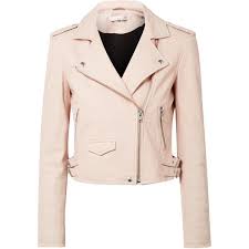 Iro Ashville Leather Biker Jacket 1 145 Liked On Polyvore Featuring Outerwear Jackets Pink B Pink Leather Jacket Leather Jackets Women Pink Biker Jacket
