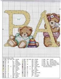 Cross Stitch Baby With Bears Part 1 With The Color Chart Baby Cross Stitch Patterns Cross Stitch Baby Cross Stitch