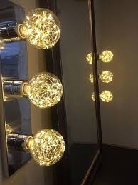 Diy A Vanity Light In Dressing Room With Fairy String Light Bulb Hometalk