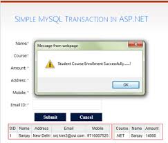 Share a link to this question via email, twitter, or facebook. Simple Mysql Transaction In Asp Net