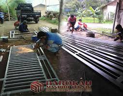 Jasa pemasangan kanopi baja ringan. Bengkel Las Pintu Pagar Besi Anti Karat Murah Di Sukabumi Barokah Mandiri Teknik I Info 081297736417