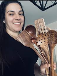 La Pelite Rose Wooden Kitchen Utensils Sets