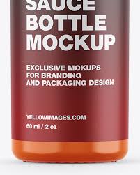 Download Glossy Sauce Bottle Mockup In Bottle Mockups On Yellow Images Object Mockups PSD Mockup Templates