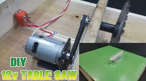 How To Make Powerful Table Saw 12volt With 775 Motor Diy Table Saw Table Saw Homemade Tables