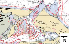 barnegat inlet nj 0 m contour lines at mllw of sdb