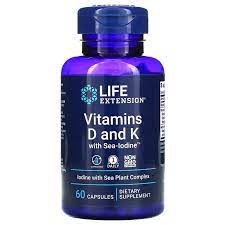 By dosage, cost and type. Life Extension Vitamins D And K With Sea Iodine 60 Capsules Iherb