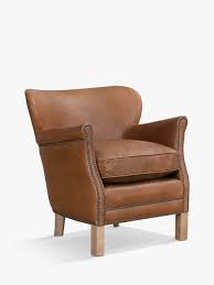 Halo Little Professor Leather Armchair Antique Whisky At John Lewis Partners