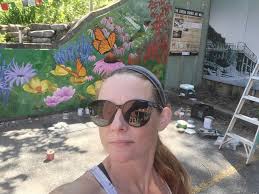New mural in Eureka Springs native plant garden