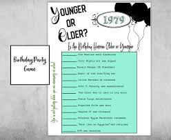 This penguin trivia may surprise you! 40th Birthday Party Game Download Younger Or Older Game Etsy