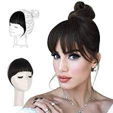 Get it as soon as fri, mar 19. Feshfen Clip In Bangs Human Hair One Piece Clip In Pony Fringe Bang Extension Hairpiece For Women And Girls Amazon De Beauty