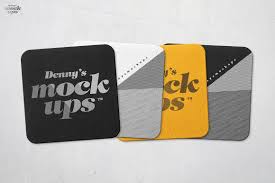 Square Coaster Mockup Mockup Premium Coasters Coasters