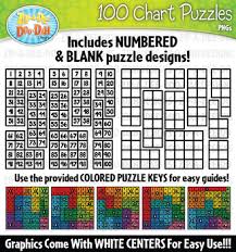 100 Hundreds Charts Puzzles Clipart Zip A Dee Doo Dah Designs
