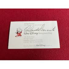 Orlando Ferrante (Disney),"Autographed" (JSA) Business Card (Vintage)