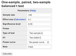 1 1 Software Interface For Onesample Or Two Sample Paired Balanced T Test Download Scientific Diagram