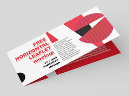 Free Horizontal Leaflet Mockup Leaflet Mockup Design Business Card Mock Up