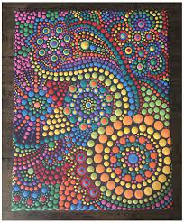 Abstract Dot Painting Circles And Dots Paper Scraps And Other Supplies Dot Art Painting Dot Painting Mandala Painting