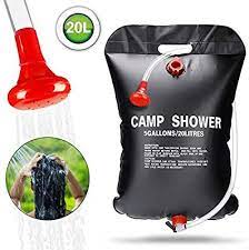 Amazon Com Kipida Solar Shower Bag For Camping 5 Gallons 20l Solar Heating Shower Bag With Removable Hos Portable Outdoor Shower Solar Shower Camping Shower