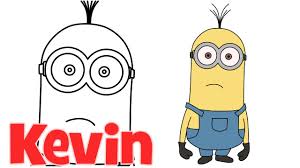 How to draw monkey easy? How To Draw Minions From Despicable Me 2 Kevin Step By Step Easy Drawing For Kids Youtube