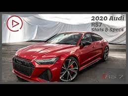 2020 Audi Rs7 Stats Specs Youtube Audi Rs7 Audi Audi Rs7 Sportback