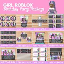 Get ready for your roblox themed party with these adorable 16 oz plastic cups. Girl Roblox Birthday Party Package Girl Roblox Party Etsy