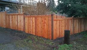 Methods for installing a fence on a slope. Step Down Fence In Steilacoom Ajb Landscaping Fence