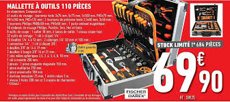 A 30€ je l'ai prise et peut la comparer. Offre Mallette A Outils 110 Pieces Chez Brico Cash