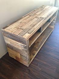 Tv Stand Music Media Console Center Entertainment Unit With Rustic Reclaimed Wood Beach House Cab Diy Pallet Furniture Wooden Pallet Furniture Pallet Furniture