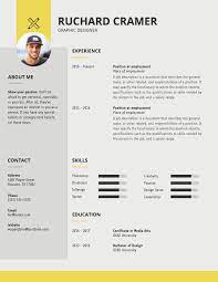 Graphic designer resume objective example. Modern Graphic Designer Resume