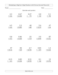 The fraction 11/20 translates to 0.55 in decimal form. Multiplying 2 Digit By 2 Digit Numbers With Various Decimal Places A