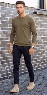 Jousen men's chelsea boots lightweight casual chukka ankle boots classic elastic dress boots for men. Raretrio With A Simple Summer Outfit With A Silver Watch Dusty Green Long Sleeve Pocket Shirt D Summer Outfits Men Boots Outfit Men Chelsea Boots Men Outfit