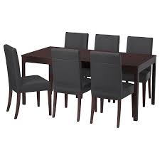 102 inch solid pine kitchen table from ikea. Ekedalen Henriksdal Table And 6 Chairs Dark Brown Glose Black Ikea Ikea Dining Sets Ikea Dining Table