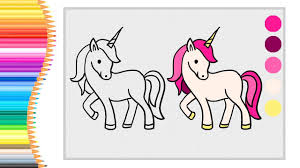 How To Draw And Colour Unicorn Easy Step By Step Drawing And Colouring U Step By Step Drawing Drawings Drawing For Kids